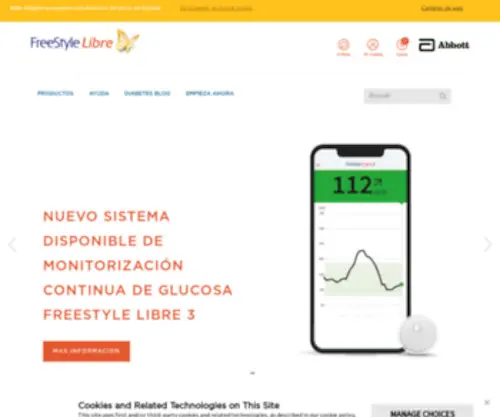 Abbottdiabetescare.es(Sistema flash de monitorización de glucosa) Screenshot