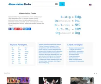 Abbreviationfinder.org(Abbreviation Finder) Screenshot