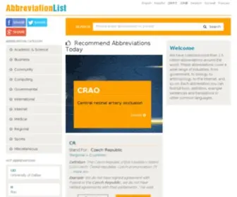 Abbreviationslist.com(AbbreviationsList) Screenshot