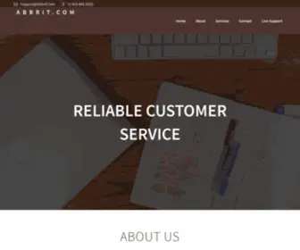 Abbrit.com(A new standard in customer service excellence) Screenshot