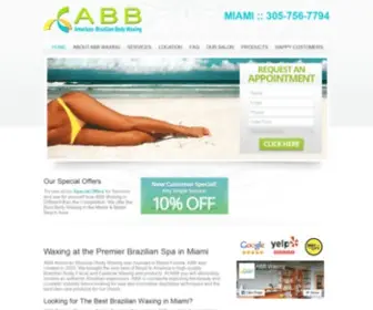 Abbwaxing.com(Brazilian Body Waxing Miami) Screenshot