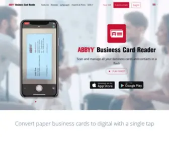 Abbyybcr.com(Business card scanner and contact manager for iPhone and Android) Screenshot