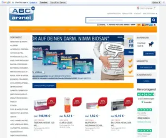 ABC-Arznei.de(Ihre Internetapotheke) Screenshot