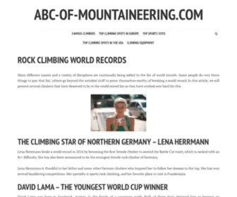 ABC-Of-Mountaineering.com(Rock Climbing World Records) Screenshot