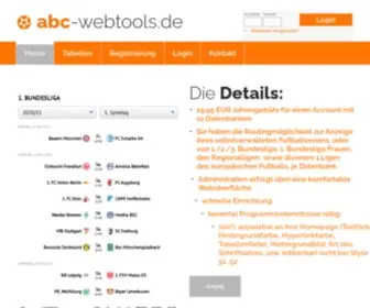 ABC-Webtools.de(Fußballtabelle für ihre) Screenshot