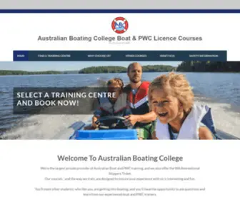 ABCBoating.com(Largest private provider of Australian Boat and PWC training) Screenshot
