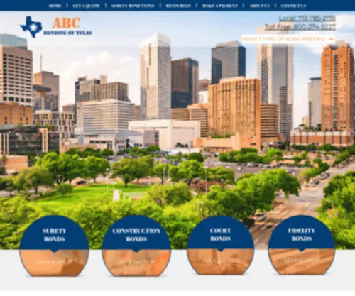 ABCBondingoftexas.com(Surety Bond) Screenshot