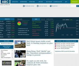 ABCBourse.com(Bourse et marchés en temps réel. Outils gratuits pour apprendre et suivre la bourse) Screenshot