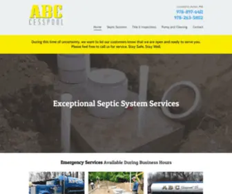 ABCCesspoolma.com(ABC Cesspool) Screenshot