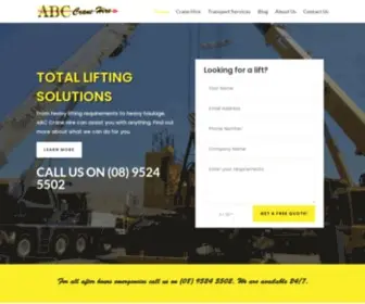 ABCCranehire.com.au(ABC Crane Hire) Screenshot