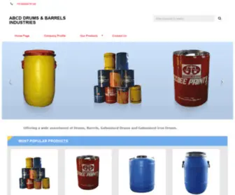 ABCDDrums.com(ABCD DRUMS &amp; BARRELS INDUSTRIES) Screenshot