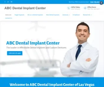 ABCDEntalimplantcenter.com(ABC dental implant center of las vegas is the leader in dental Implants. Call (702)) Screenshot