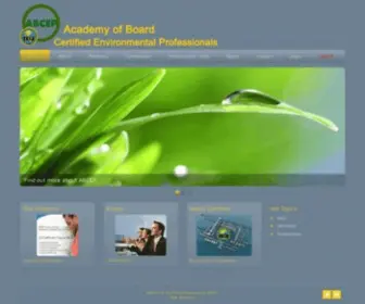 ABCEp.org(Academy of Board Certified Environmental Professionals) Screenshot