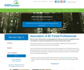 ABCFP.ca(Association of BC Forest Professionals) Screenshot