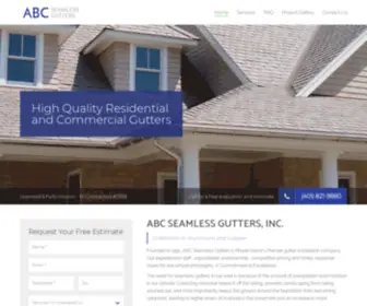 ABCGuttersri.com(ABC Seamless Gutters) Screenshot