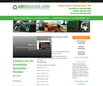 ABChauling.com(Seattle Dumpster Rental) Screenshot