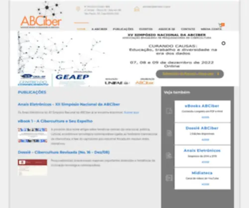 ABCIber.org.br(Associação Brasileira de Pesquisadores em Cibercultura) Screenshot