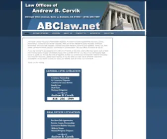 ABCLaw.net(Law Office of Andrew B) Screenshot