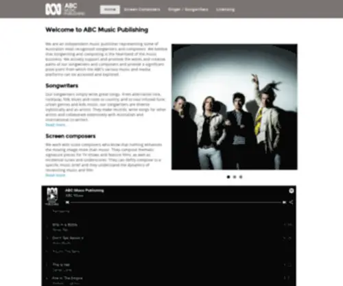 ABCMusicPublishing.com.au(ABC Music Publishing) Screenshot