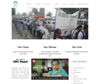 ABCNepal.org.np(Agro-Forestry, Basic Health and Cooperatives) Screenshot