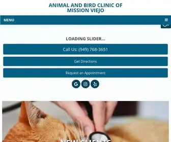 ABCOfmv.com(Animal and Bird Clinic of Mission Viejo) Screenshot