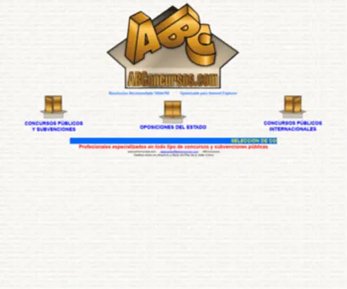 ABCOncursos.com(Profesionales especializados en todo tipo de concursos y subvenciones) Screenshot