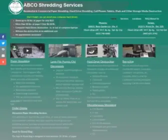 ABCOshredding.com(Document/Paper Shredding Services) Screenshot