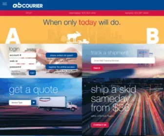 ABCOurier.com(A&b has been delivering total peace of mind since 1980. whether your shipment) Screenshot