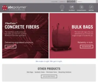 ABCPolymerindustries.com(Fiber Reinforced Concrete & Bulk Bags) Screenshot