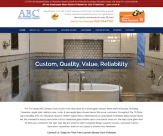 ABCShowerdoor.com(ABC Shower Door and Mirror Corporation) Screenshot