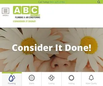 ABCSouthwest.com(Sarasota Plumber) Screenshot