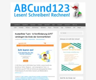 ABCUnd123.de(ABC und 123 Lehrmittel Unterrichtsmaterialien) Screenshot