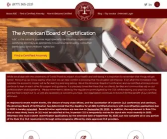 ABCWorld.org(Legal Bankruptcy and Creditor's Rights Certification) Screenshot