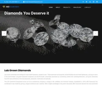 Abddiamonds.com(ABD Diamonds Pvt. Ltd) Screenshot