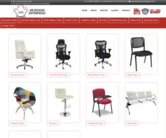 Abdesignschairs.com(Chairs Manufacturers in mumbai) Screenshot