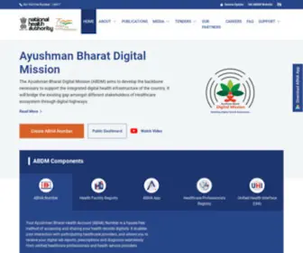 ABDM.gov.in(Ayushman Bharat Digital Mission) Screenshot
