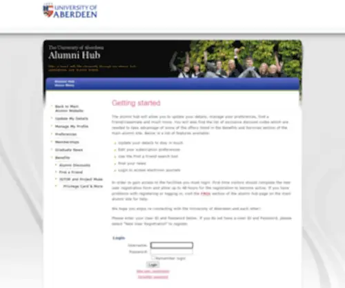 Abdnalumni.org(University of Aberdeen Development Trust) Screenshot