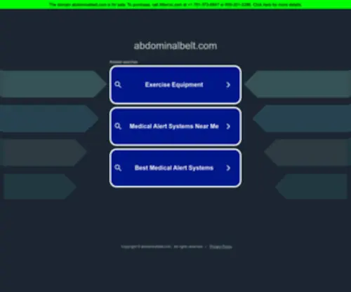 Abdominalbelt.com(The Leading Abdominal Belt Site on the Net) Screenshot