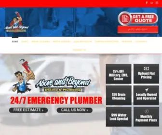 Abdrainsandplumbing.com(Above and Beyond Plumbing Inc) Screenshot