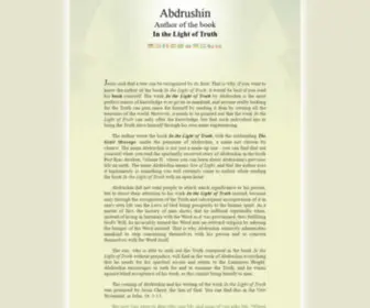 Abdrushin.name(Author of the book In the Light of Truth) Screenshot