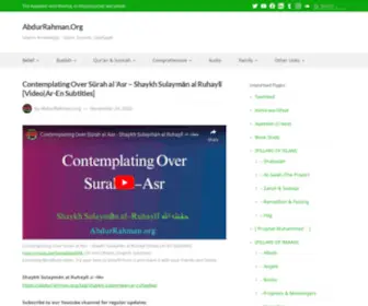 Abdurrahman.org(Islamic Knowledge) Screenshot