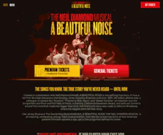 Abeautifulnoisethemusical.com(A beautiful noise) Screenshot