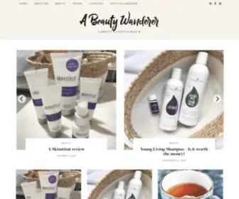 Abeautywanderer.com.au(A Beauty & Lifestyle Blog) Screenshot