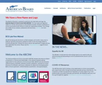 Abecsw.org(American Board of Examiners in Clinical Social Work) Screenshot
