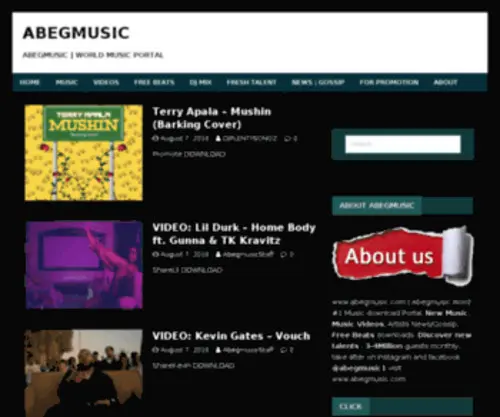 Abegmusicr.com(Abegmusicr) Screenshot