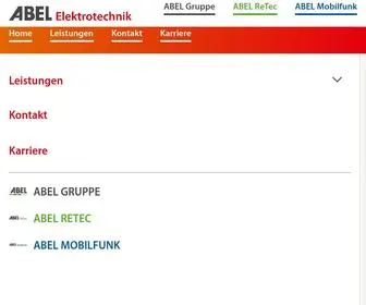 Abel-Elektrotechnik.de(ABEL Elektrotechnik ist der zuverlässige Energielieferant für Privatpersonen und Firmen) Screenshot