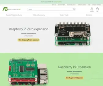 Abelectronics.co.uk(Raspberry Pi expansion boards and accessories from AB Electronics UK) Screenshot