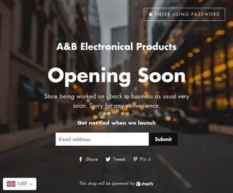 Abelectronicstore.com(A&B Electronical Products) Screenshot