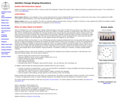 Abelsim.co.uk(Mabel and Mobel Ringing Simulators) Screenshot