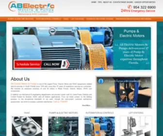 Abemap.com(AB Electric Motors & Pumps) Screenshot